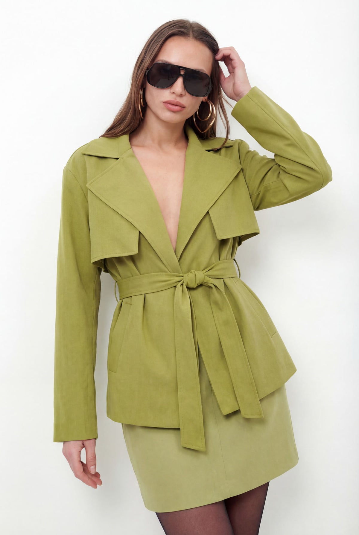 Casaco Com Faixa ACT Feminino Golden Olive
