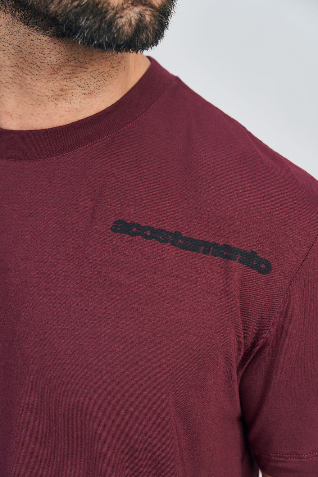 Camiseta Modal Letters Local Masculina Acostamento Bordo Sangria