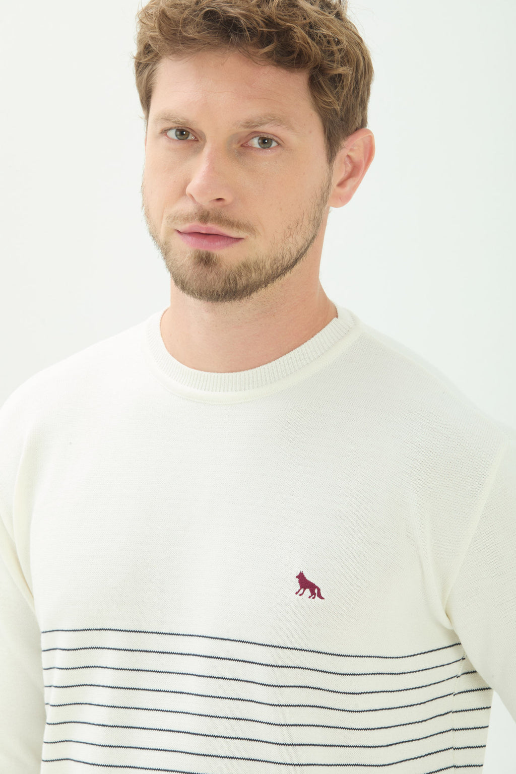 Suéter Listrado Masculino Acostamento Off White