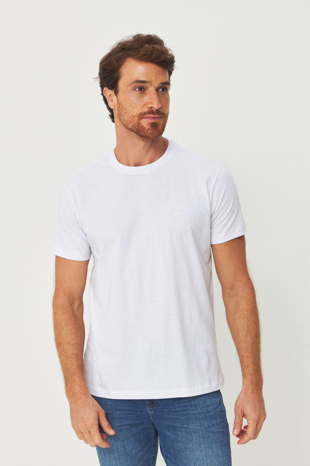 Camiseta Básica Clean Masculina Acostamento Branco