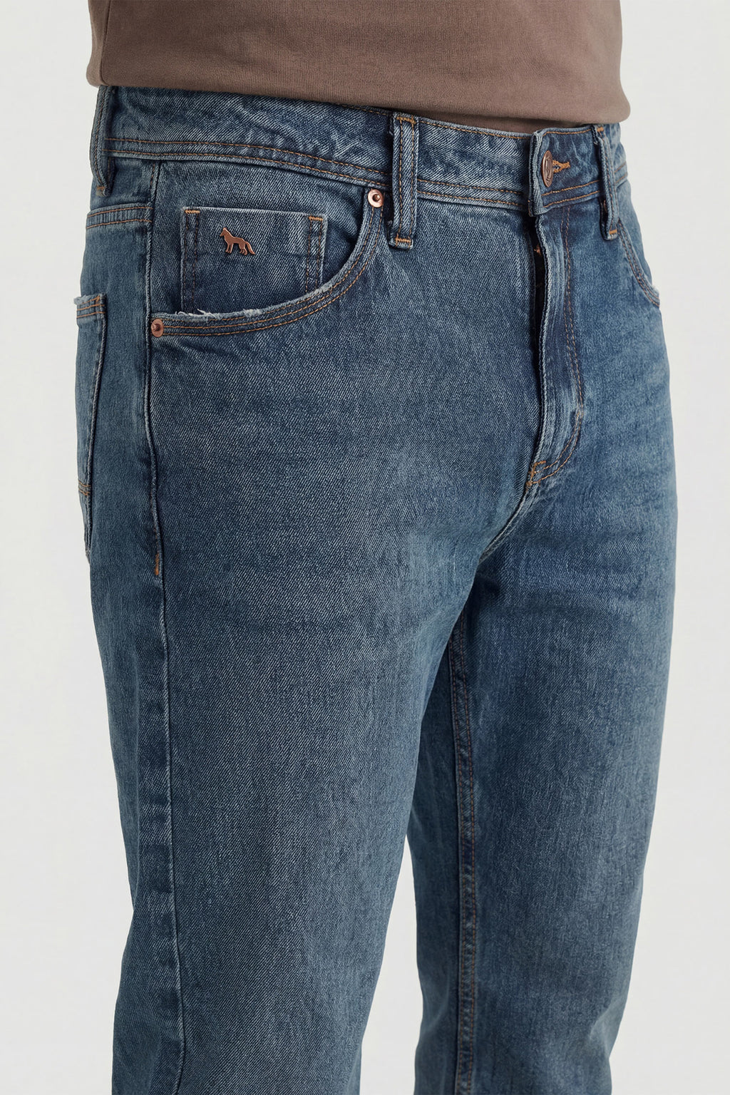 Calça Jeans Reta Premium Masculina Acostamento Jeans Intermediario