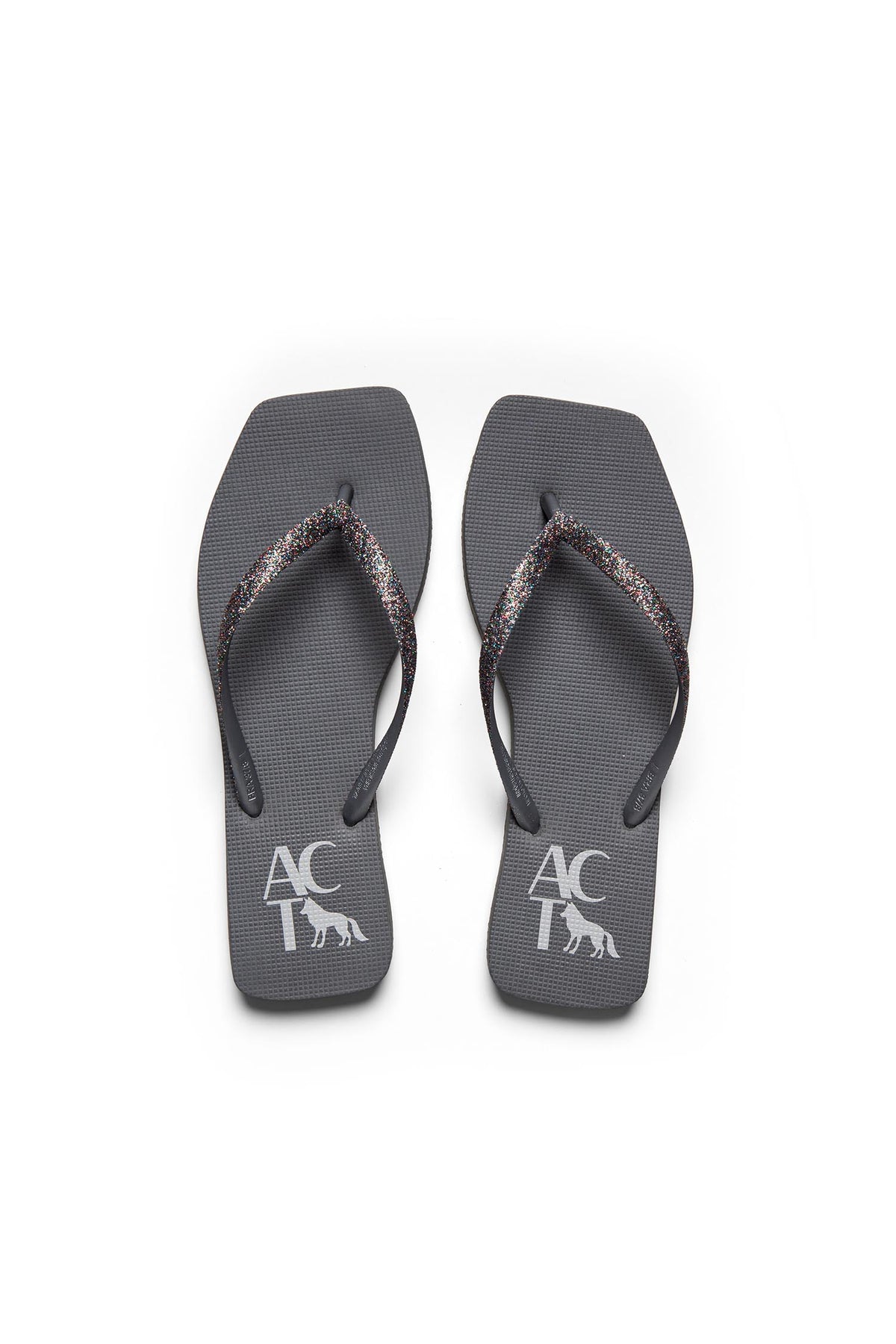 Chinelo Square Glitter ACT Feminino Grafite