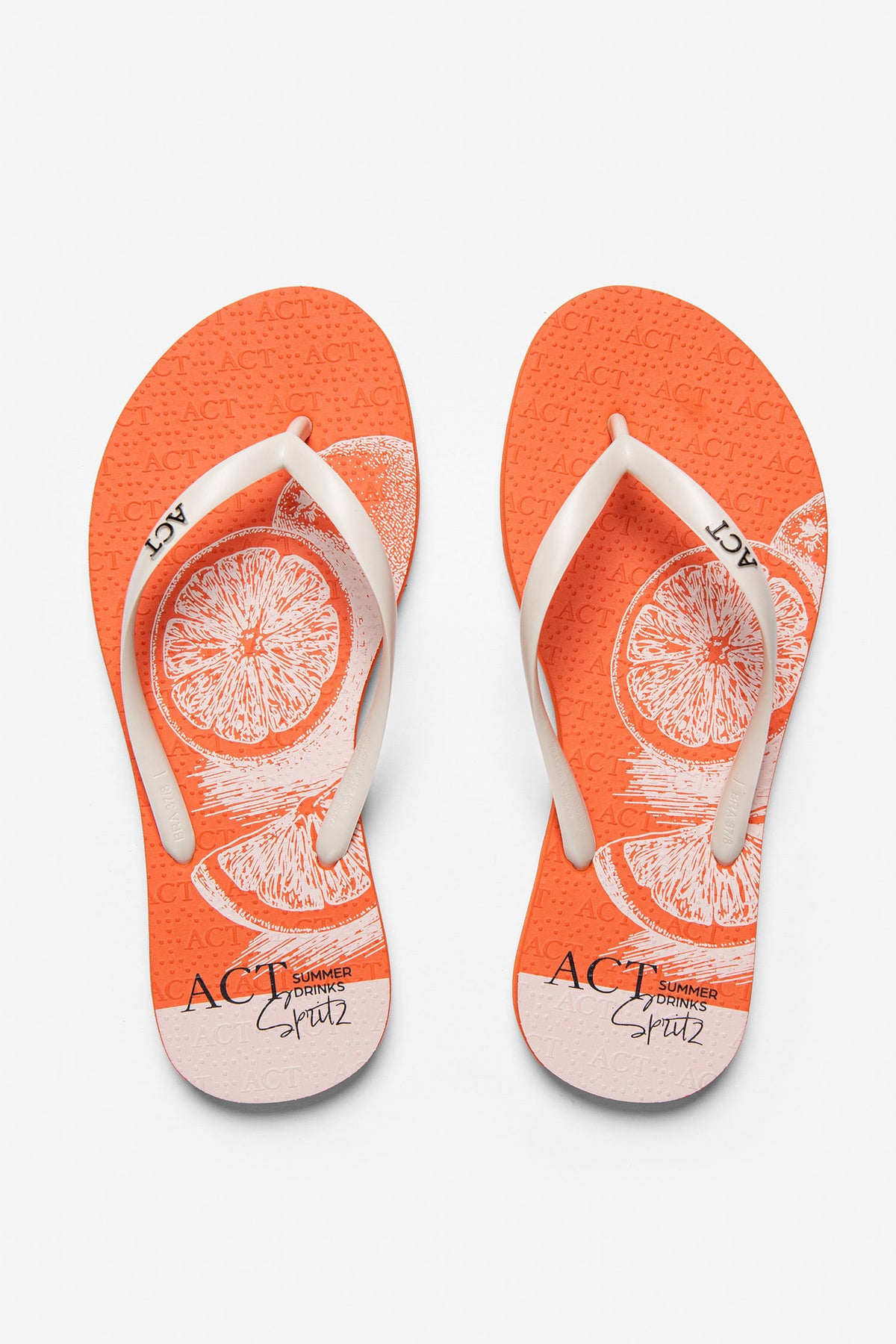 Chinelo Summer Drink ACT Feminino Laranja Citrus