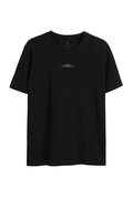 Camiseta Bordado Central Masculina Oversize Acostamento Preto