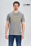 Camiseta Adventure Club Masculina Oversize Acostamento Mescla Grafite