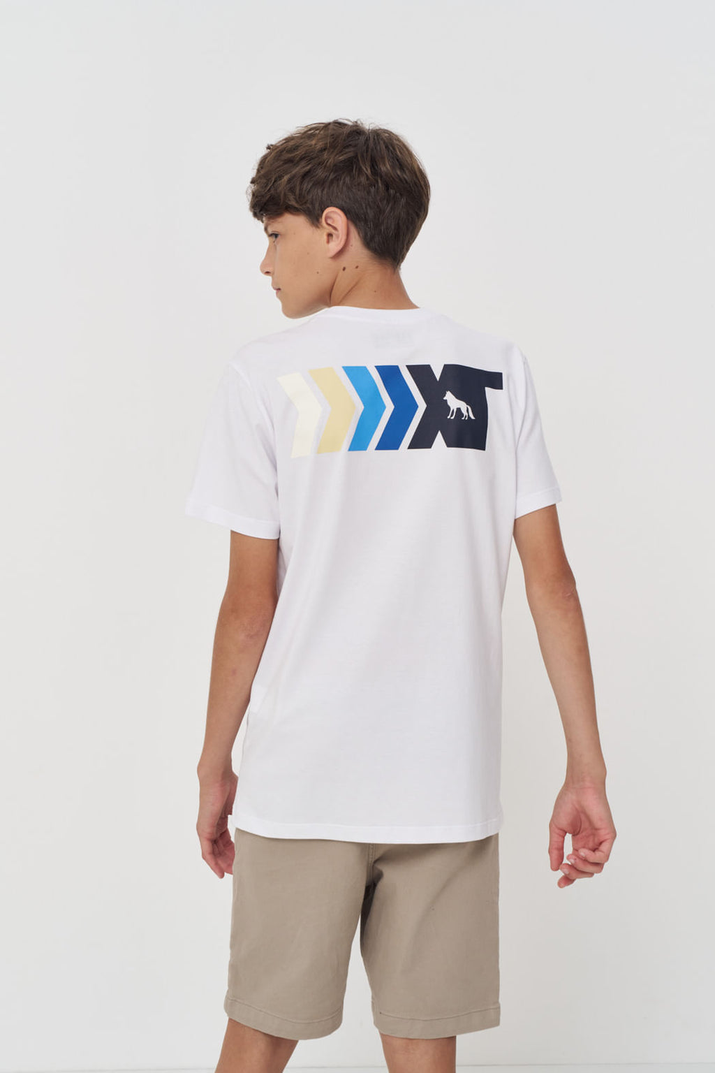 Camiseta Estampada Costas Menino Acostamento Next Branco