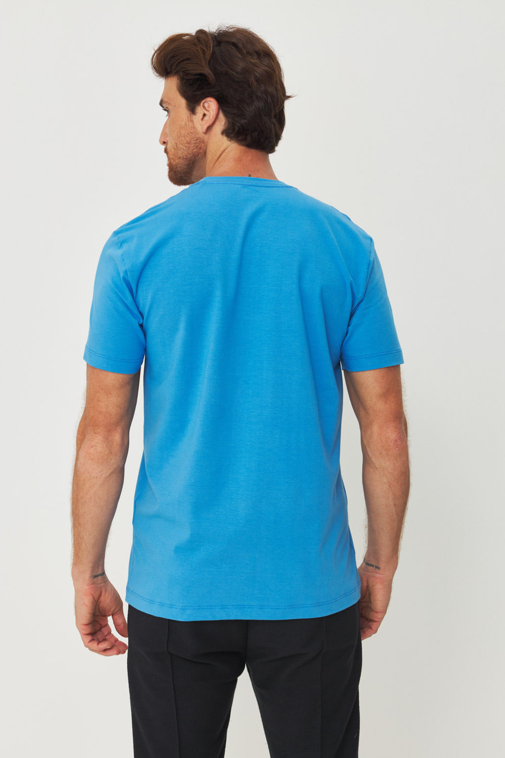 Camiseta Basic Clean Masculina Acostamento Azul Marina