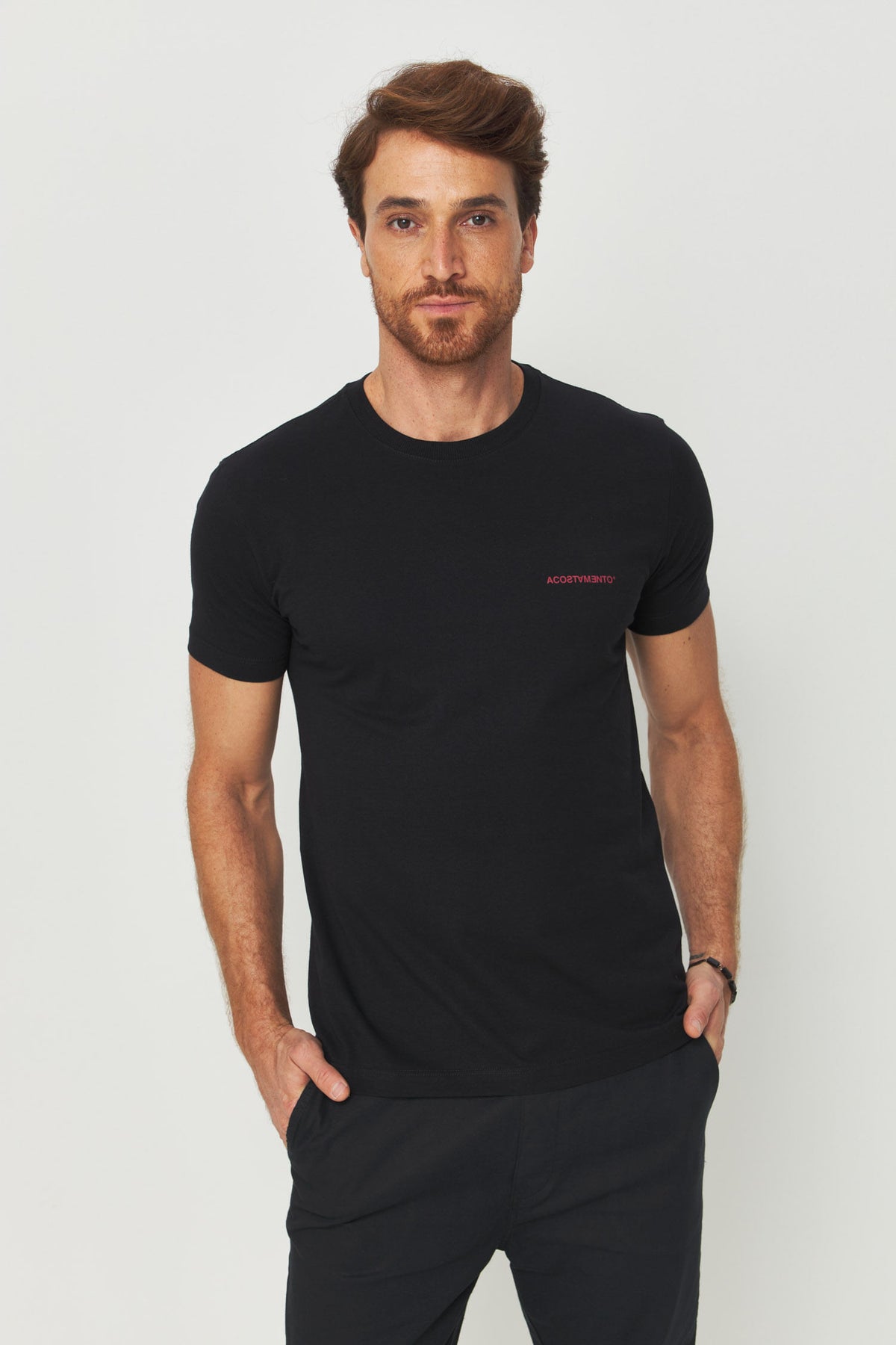 Camiseta Estampa DNA Masculino Acostamento Preto