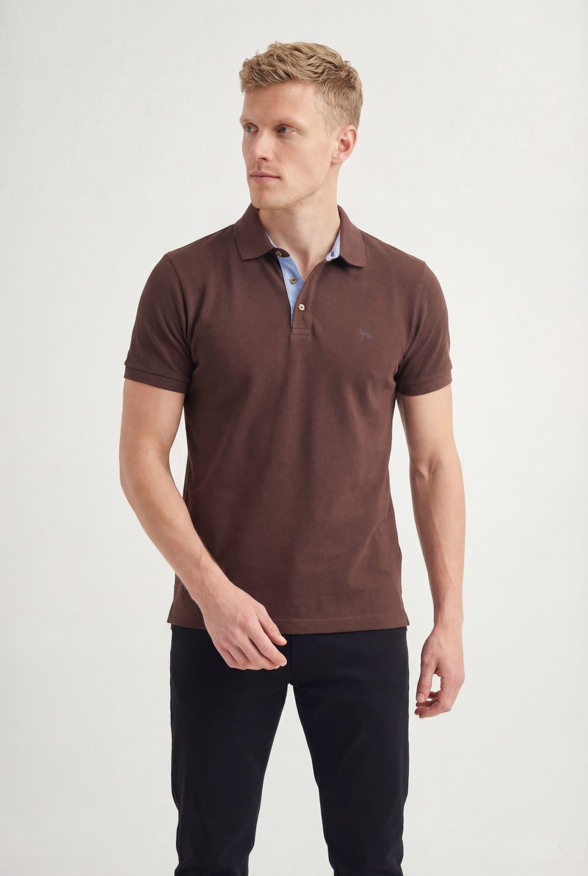 Polo Piquet Clássica Masculina Acostamento Verde Cidreira