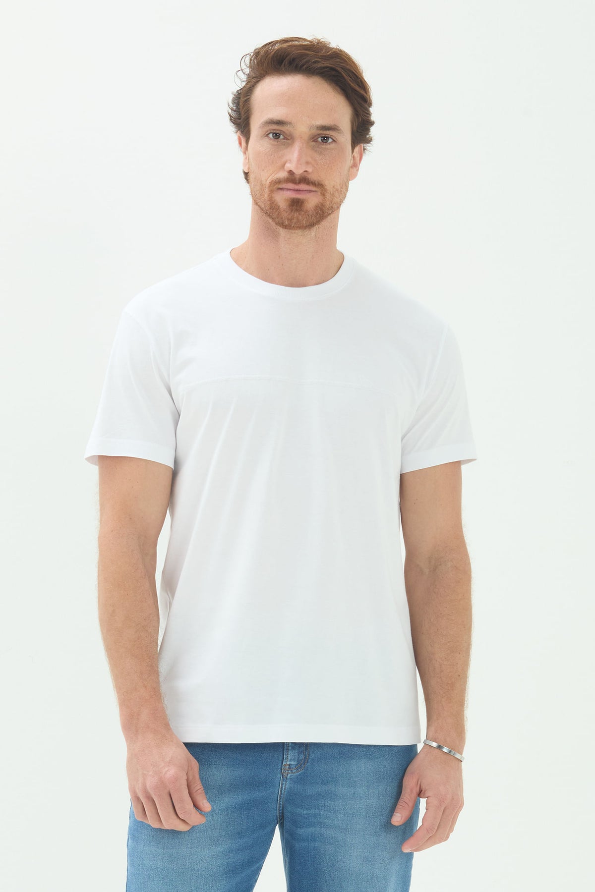 Camiseta Casual Bordada Masculina Acostamento Branco