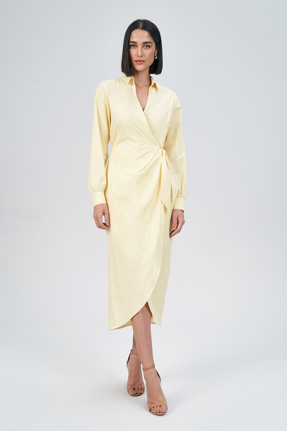Vestido Manga Longa Social Feminino Acostamento Butter