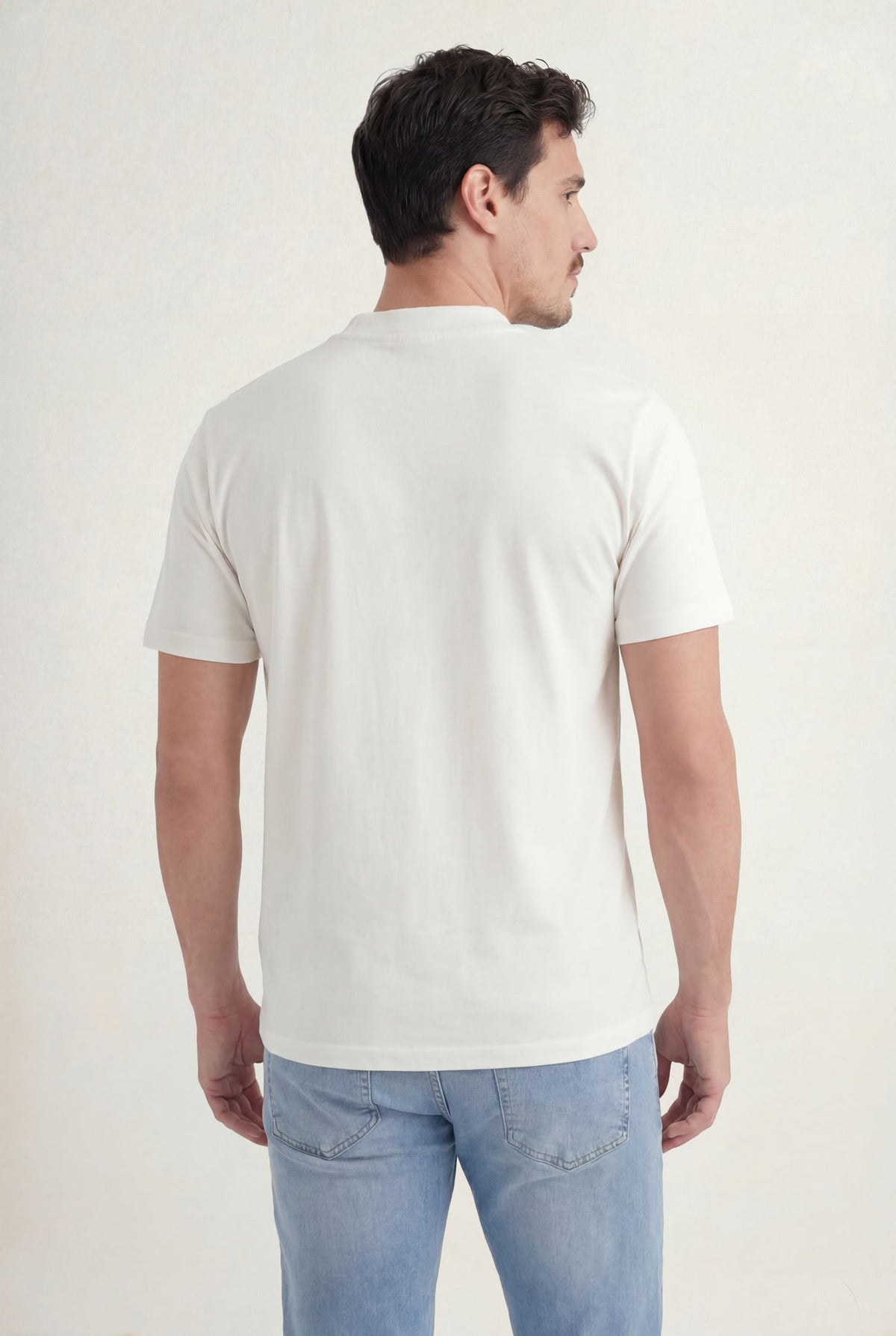 Camiseta Básica Lobo Bordado Masculina Acostamento Amarelo Sunlight