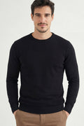 Suéter Tricot Conforto Masculino Acostamento Preto