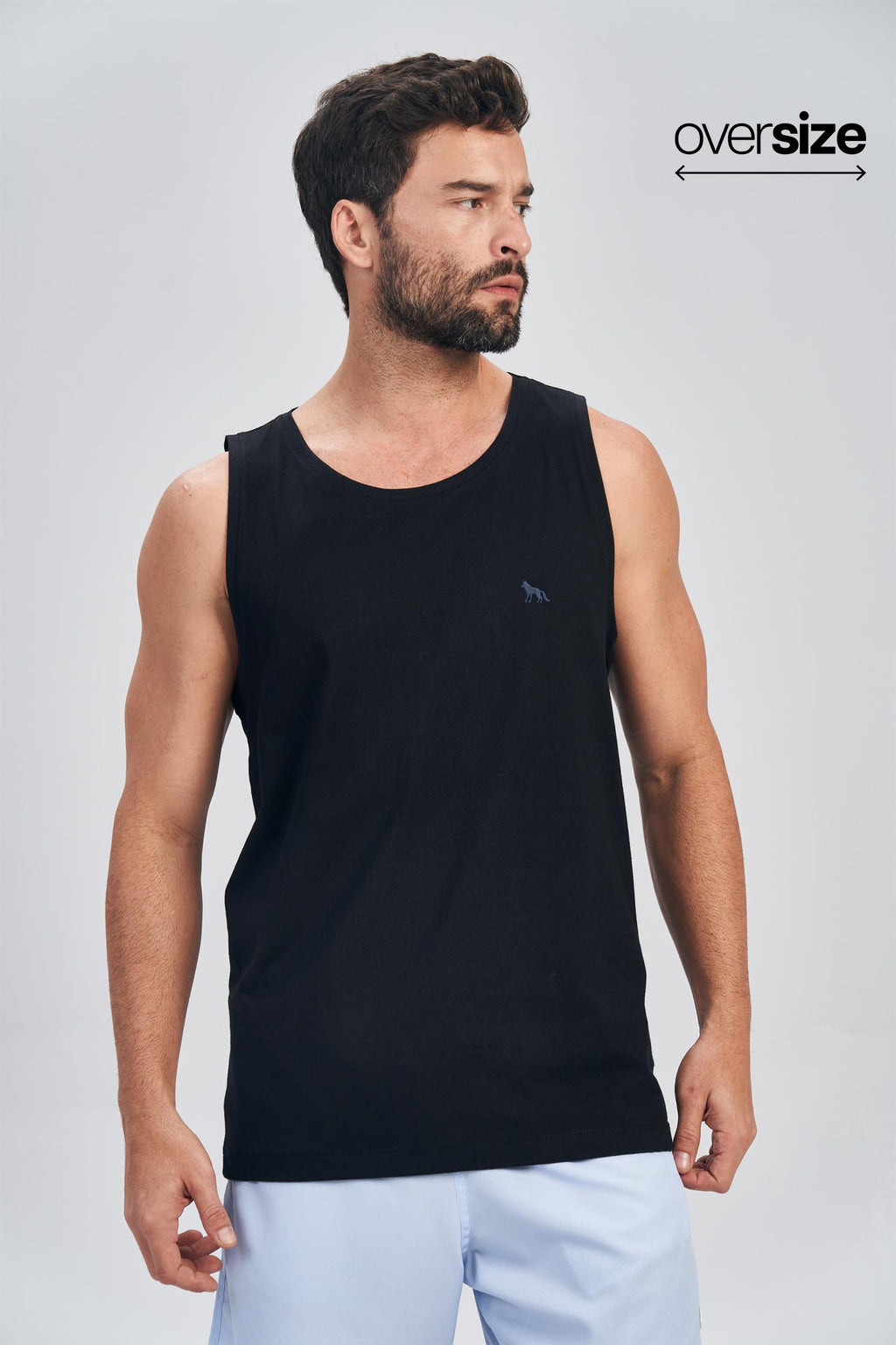 Regata Básica Masculina Oversize Acostamento Branco