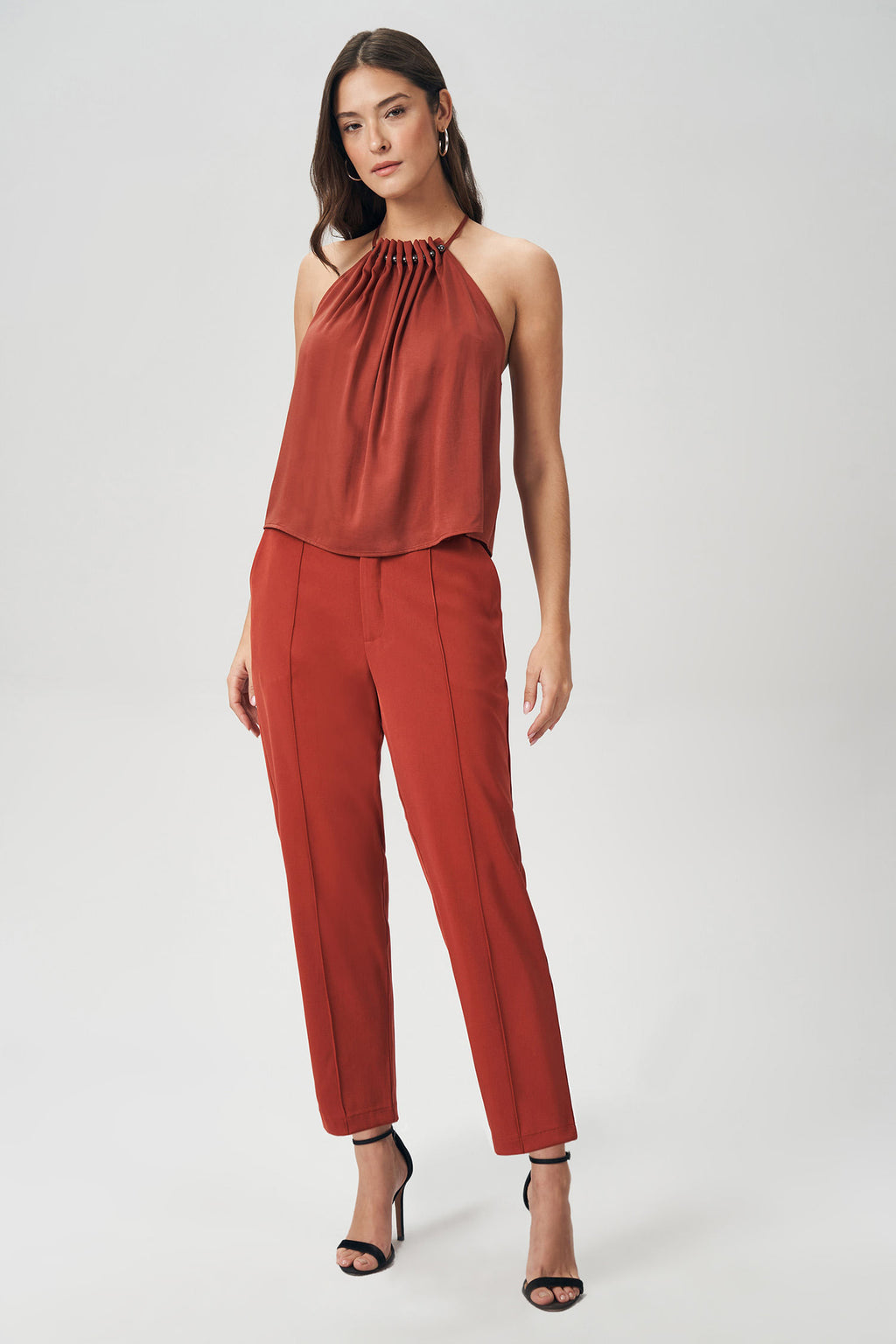Calça Alfaiataria Line Feminina Acostamento Cassis