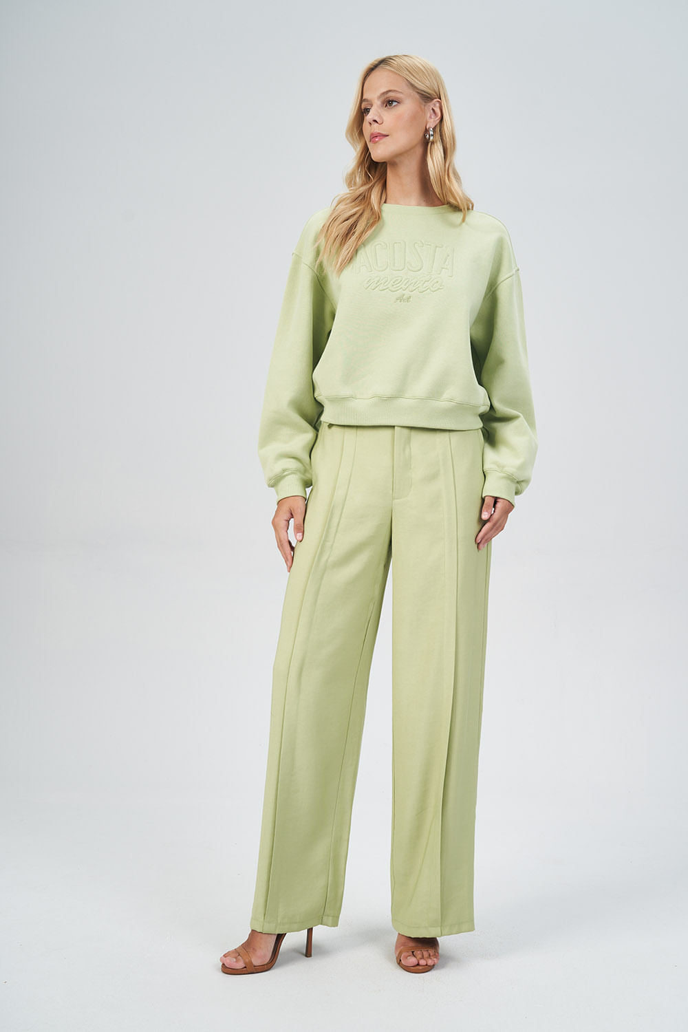 Blusão Moletom Fashion Feminino Acostamento Matcha