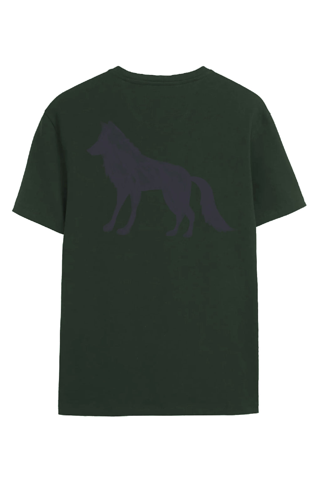 Camiseta Lobo Costas Masculina Oversize Acostamento Verde Nativo