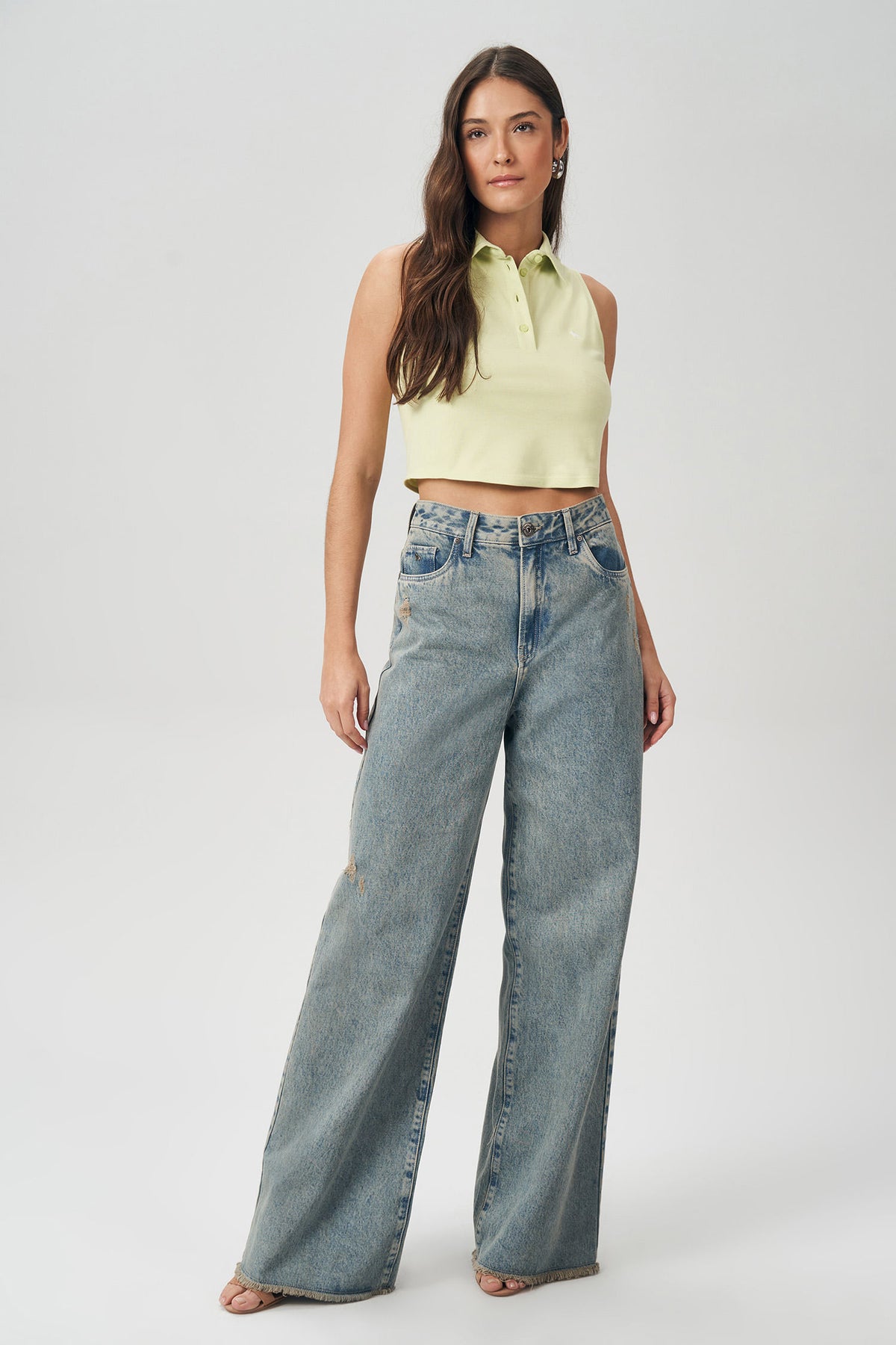 Polo Cropped Feminina Acostamento Pop Pink