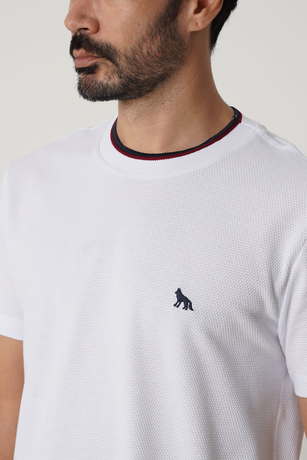 Camiseta Casual Com Bordado Masculina Acostamento Branco
