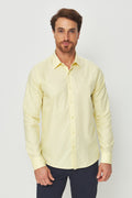 Camisa Manga Longa Bordada Masculina Acostamento Amarelo