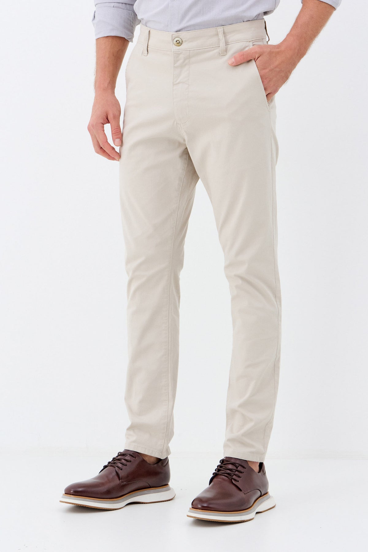 Calça Scrivania Clássica Masculina Acostamento Natural