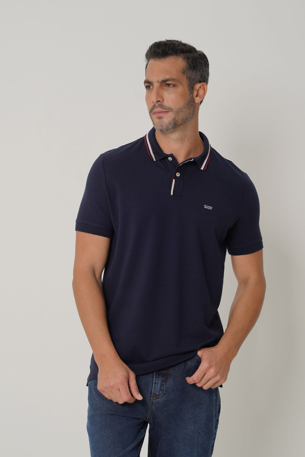 Polo Authentic Masculina Acostamento Marinho