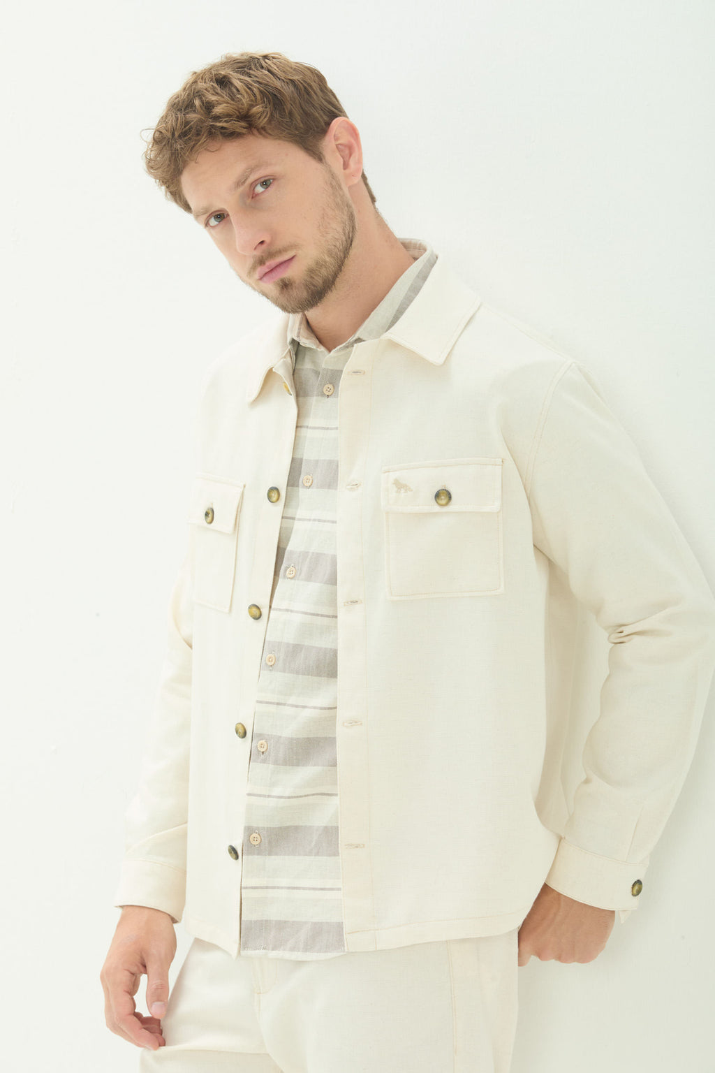 Jaqueta Overshirt Masculina Acostamento Natural