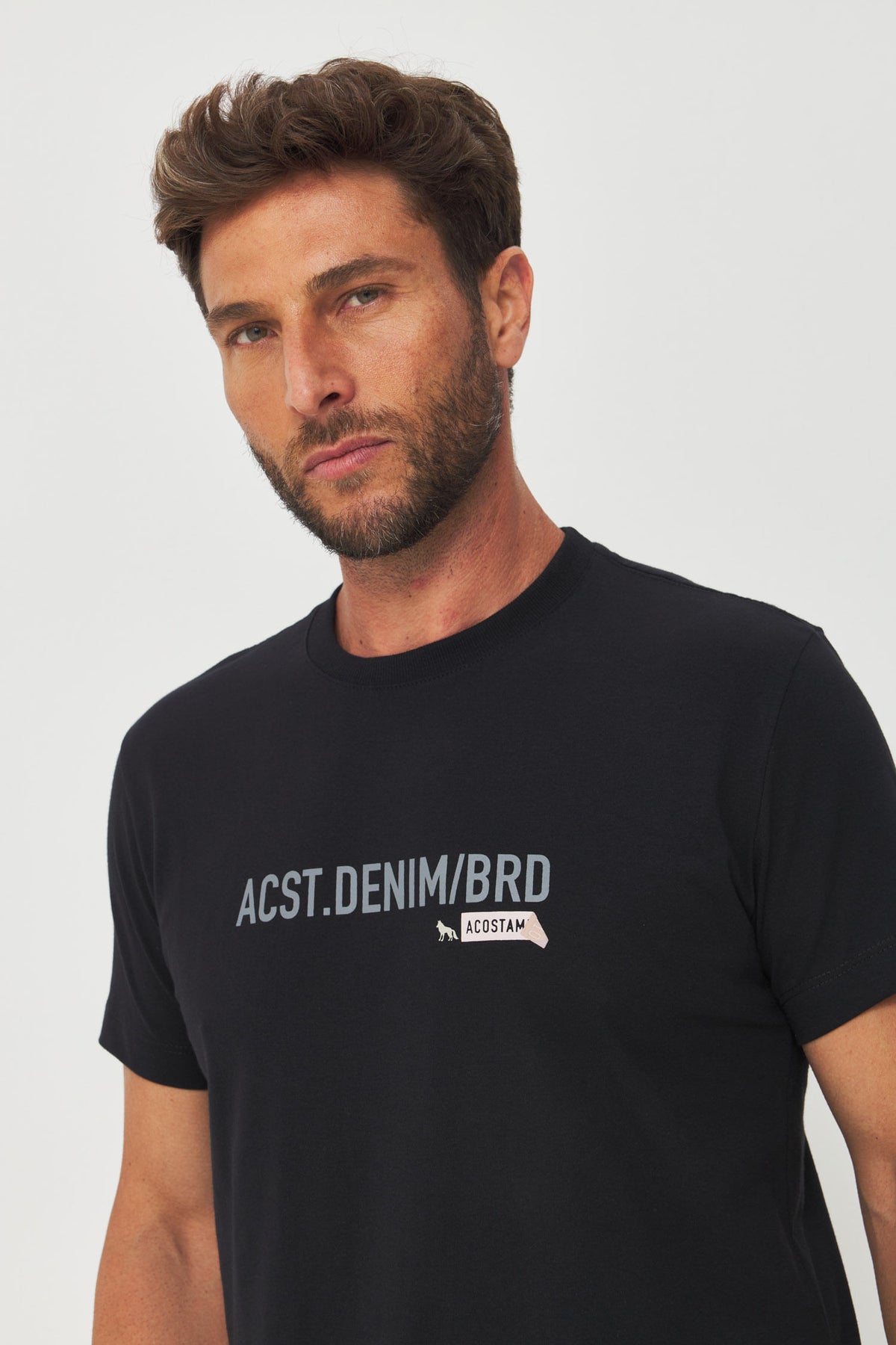 Camiseta Estilo Urbano Masculina Acostamento Preto