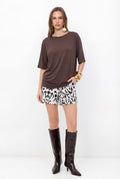 Shorts Feminino Estampado ACT Feminino Savanna