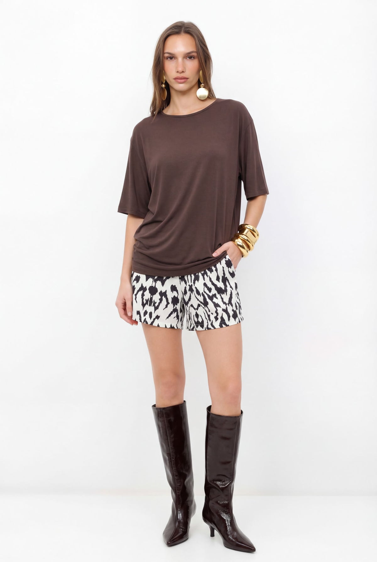 Shorts Feminino Estampado ACT Feminino Savanna