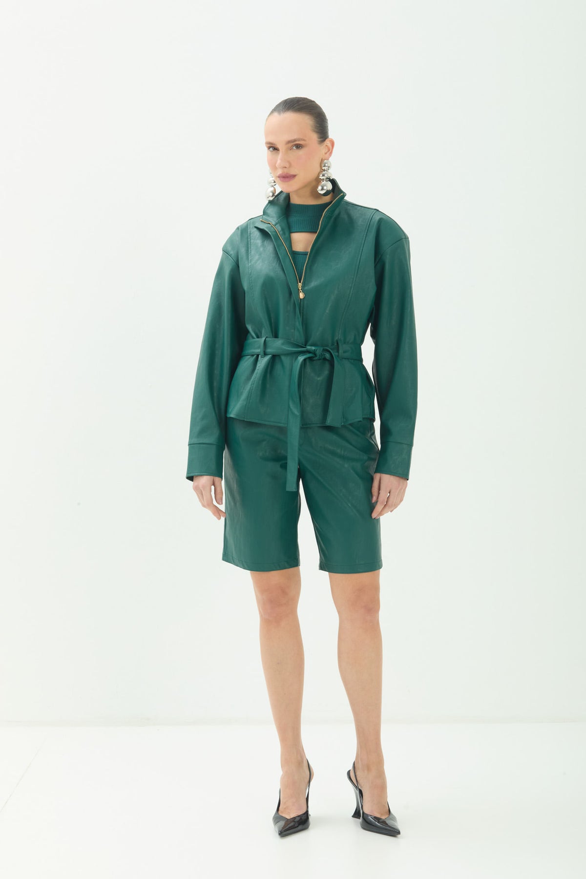 Jaqueta Com Faixa ACT Feminina Deep Forest