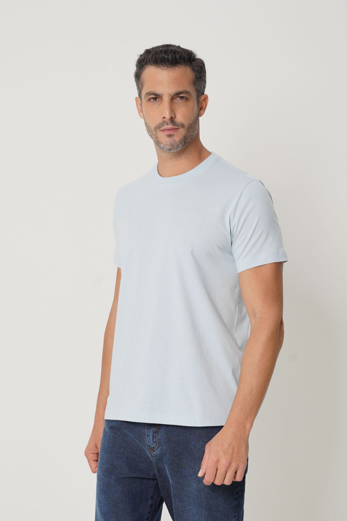Camiseta Manga Curta Masculina Acostamento Azul Maresia