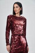 Blusa Black Glow Feminina Acostamento Berry