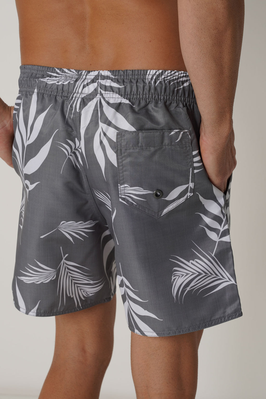 Shorts Elastano Masculino Acostamento Folhagem Mescla