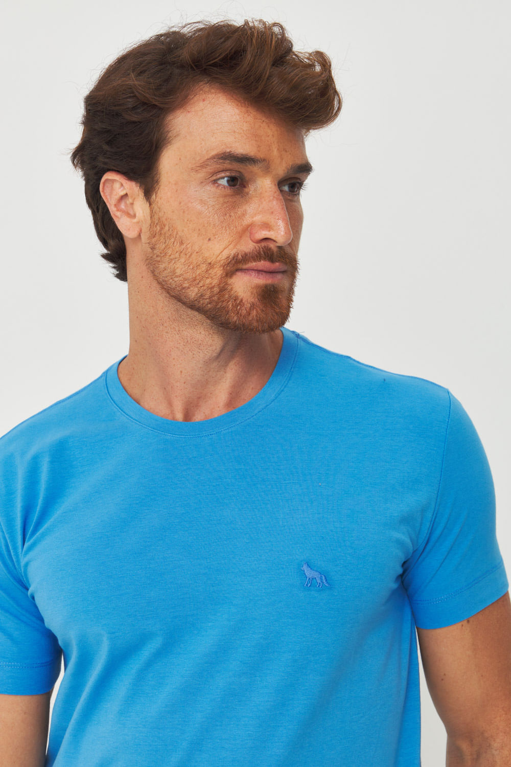 Camiseta Essential Lobo Masculina Acostamento Azul Marina