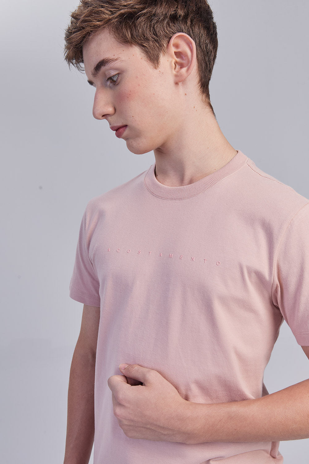 Camiseta Letters Central Menino Acostamento Next Rosa Cha