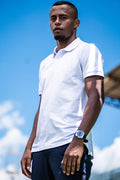 Polo Mirassol Masculina Acostamento Branco