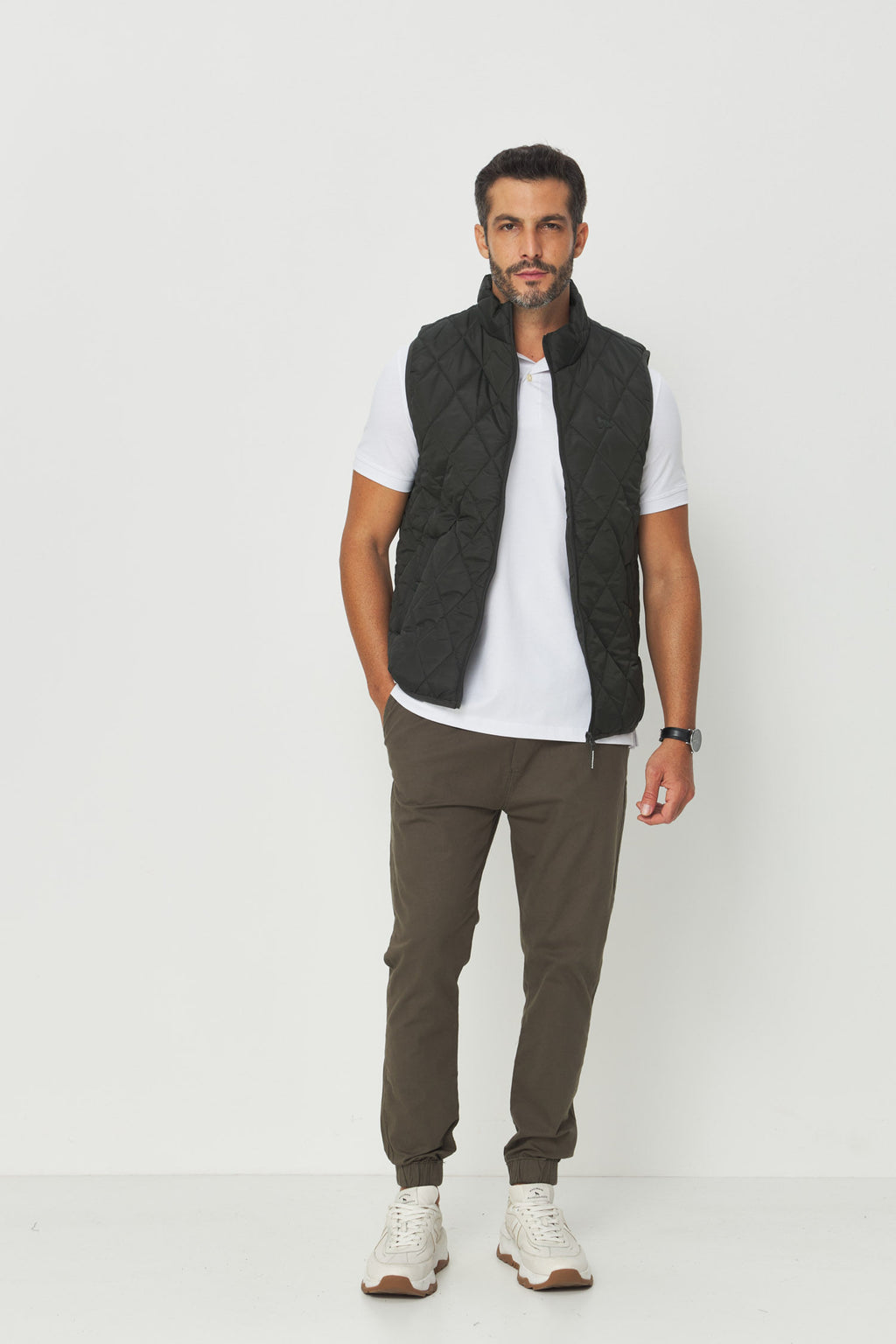 Colete Básico Metalassê Masculino Acostamento Verde Musgo