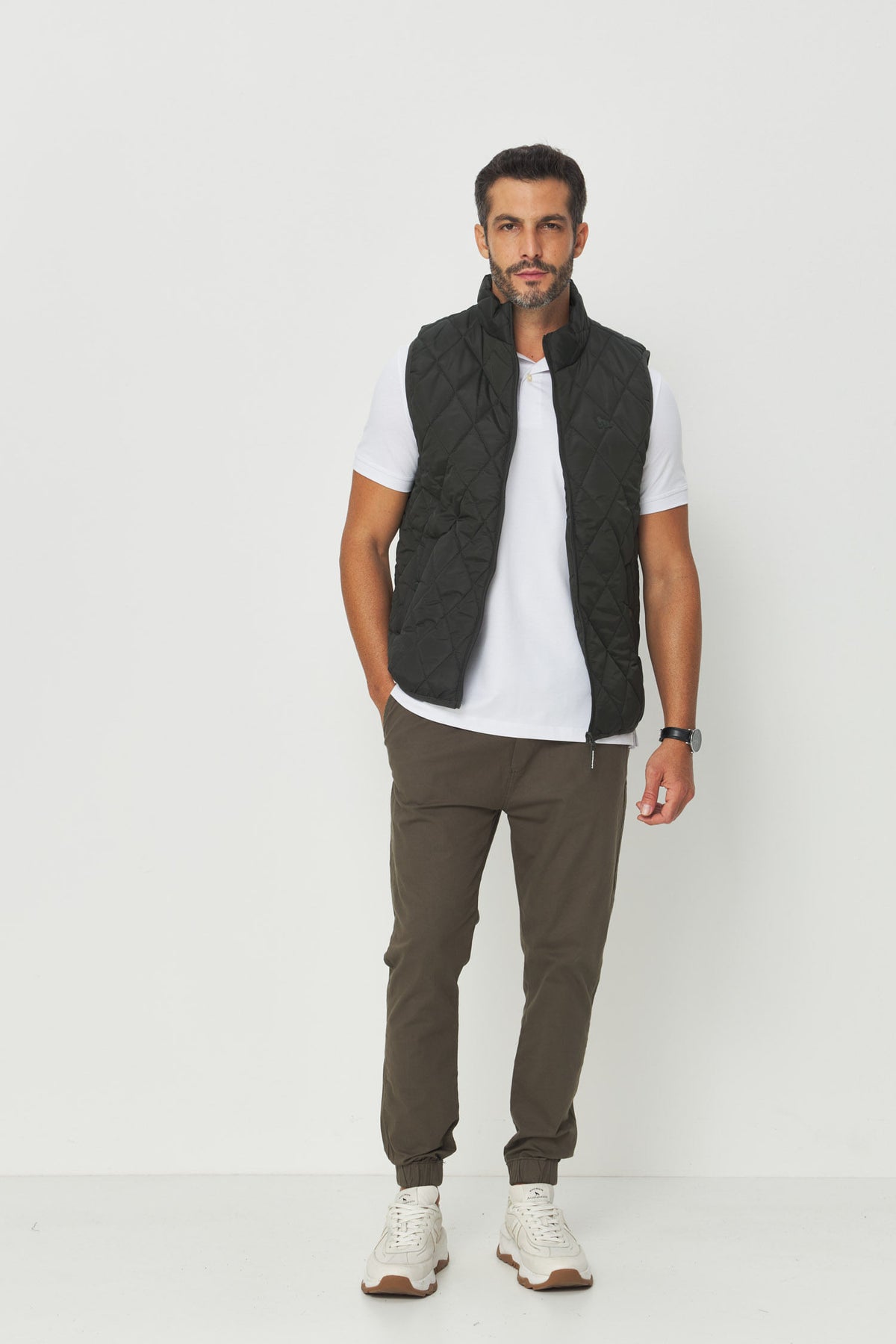 Colete Básico Metalassê Masculino Acostamento Verde Musgo