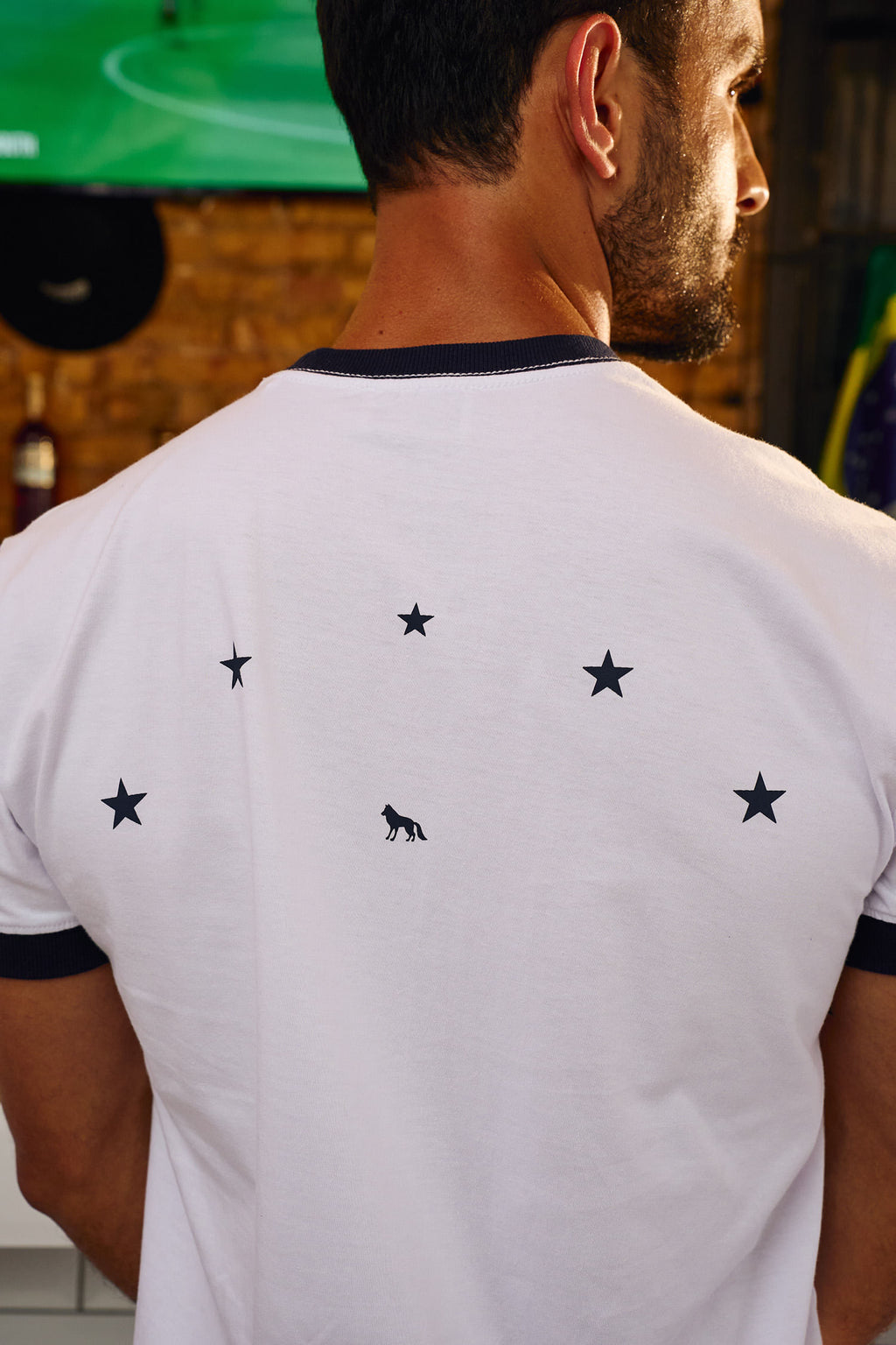 Camiseta Copa Estrela Masculina Acostamento Branco