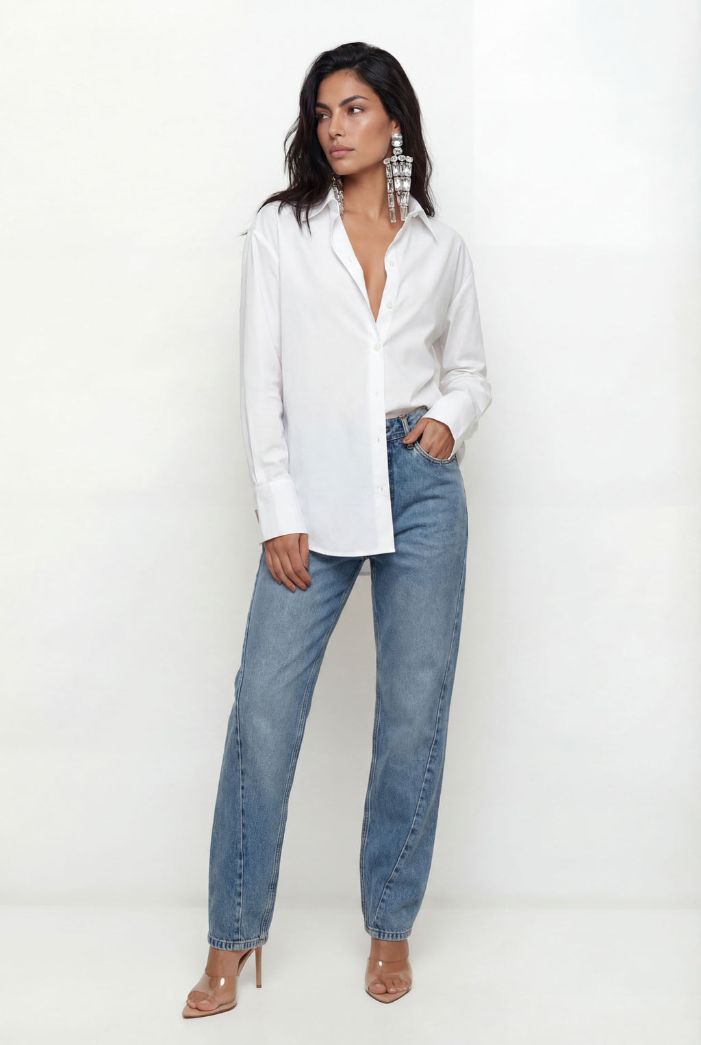 Camisa Ampla ACT Feminina Off White