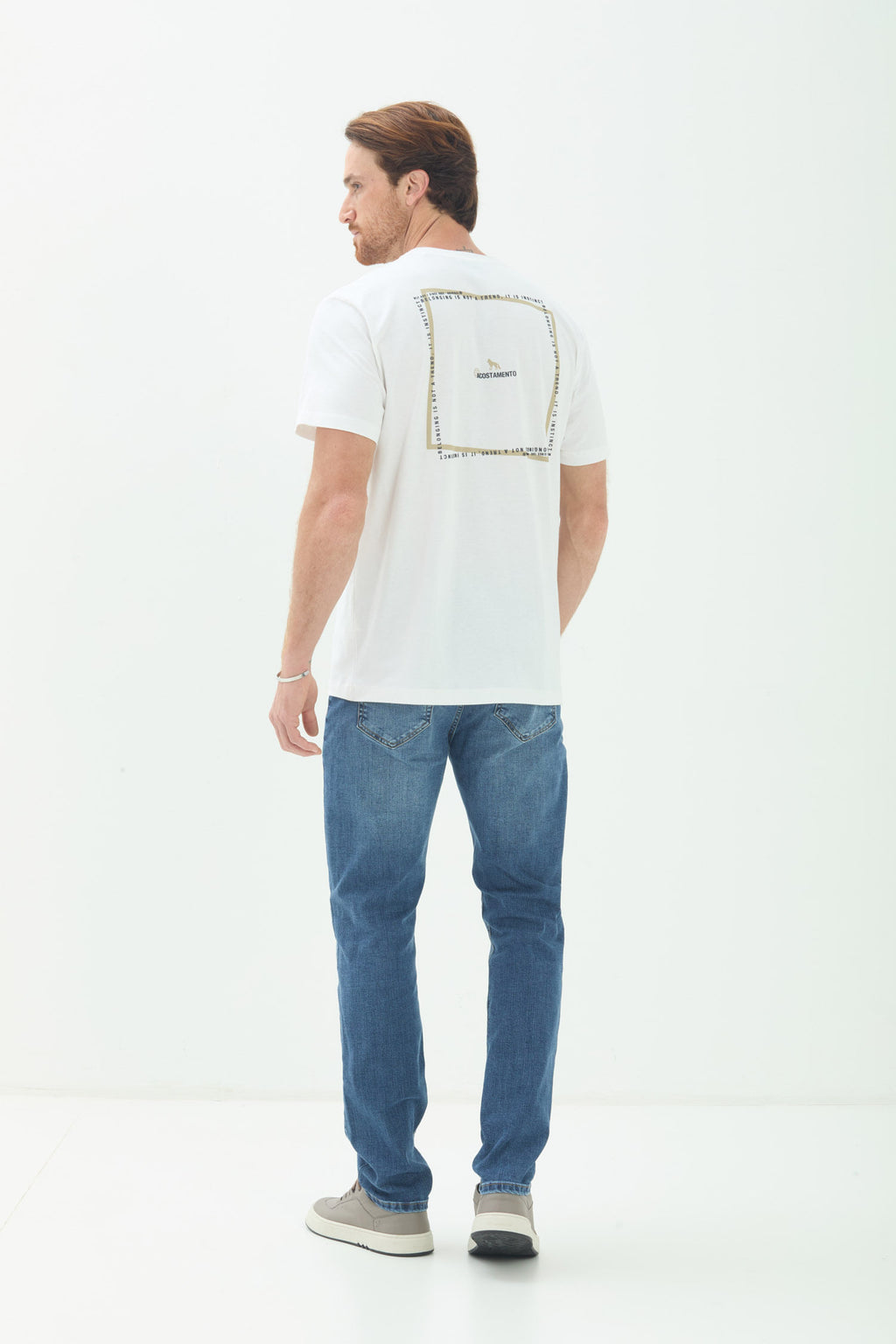 Calça Jeans Rock Casual Masculina Acostamento Jeans Escuro