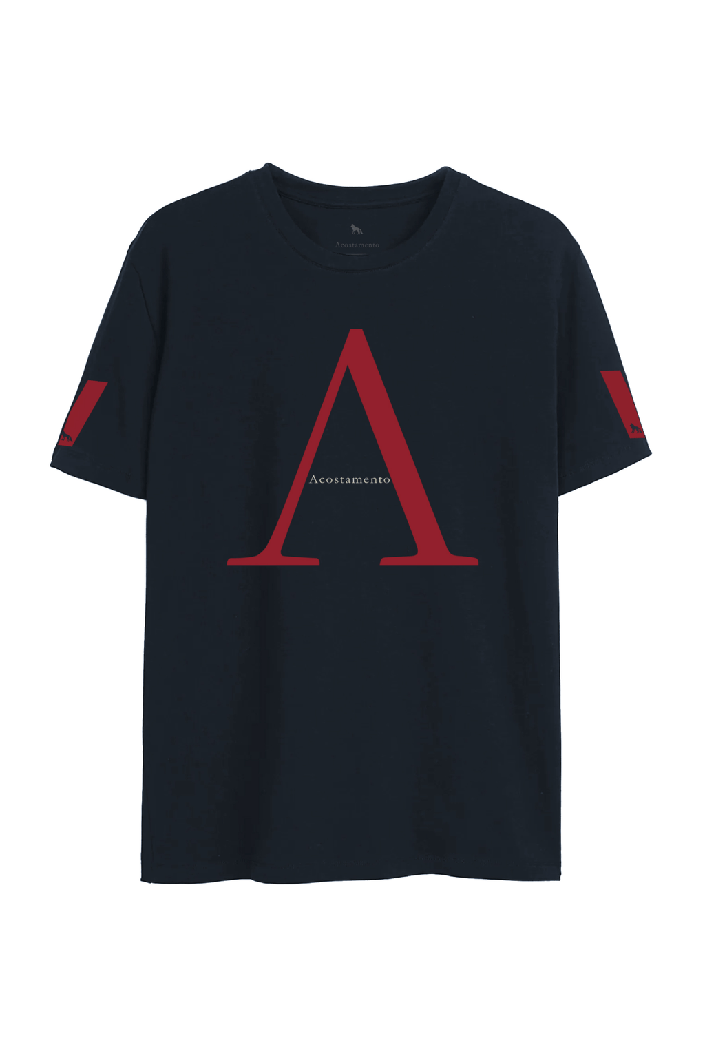 Camiseta Escrita Moderna Masculina Acostamento Marinho