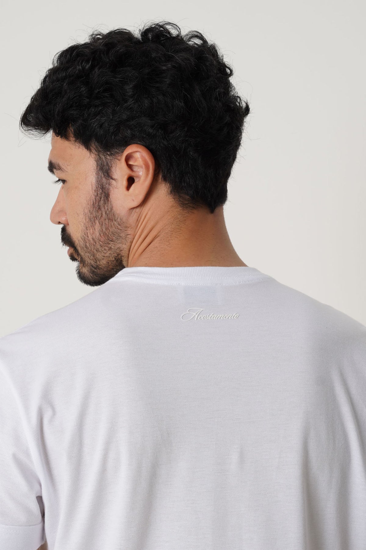 Camiseta Algodão Premium Masculino Acostamento Branco