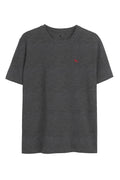 Camiseta Stamp Wolf Masculina Acostamento Mescla Grafite