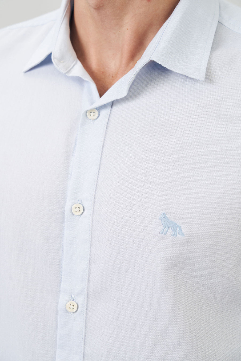 Camisa Manga Longa Authentic Masculina Acostamento Azul Claro