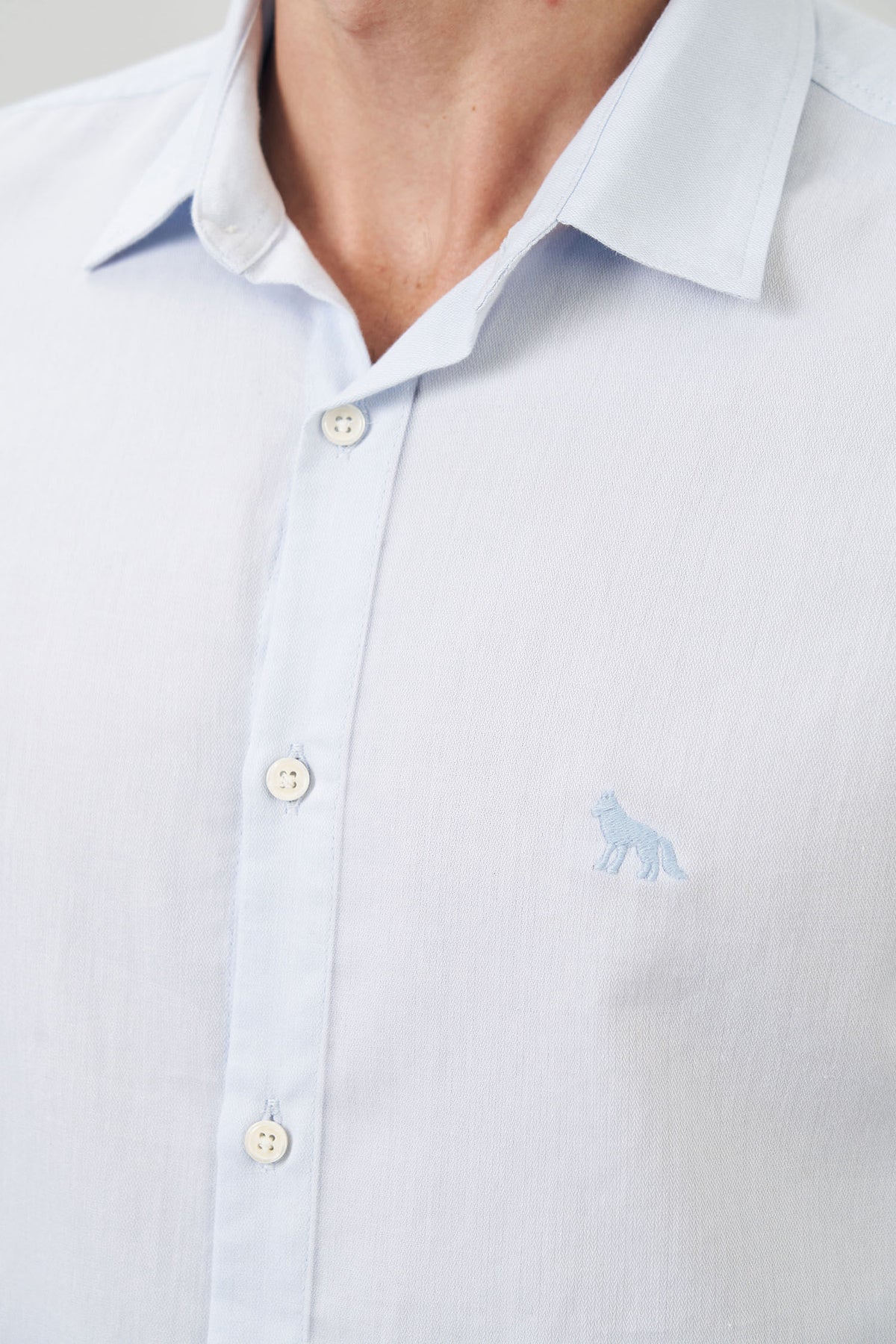 Camisa Manga Longa Authentic Masculina Acostamento Azul Claro