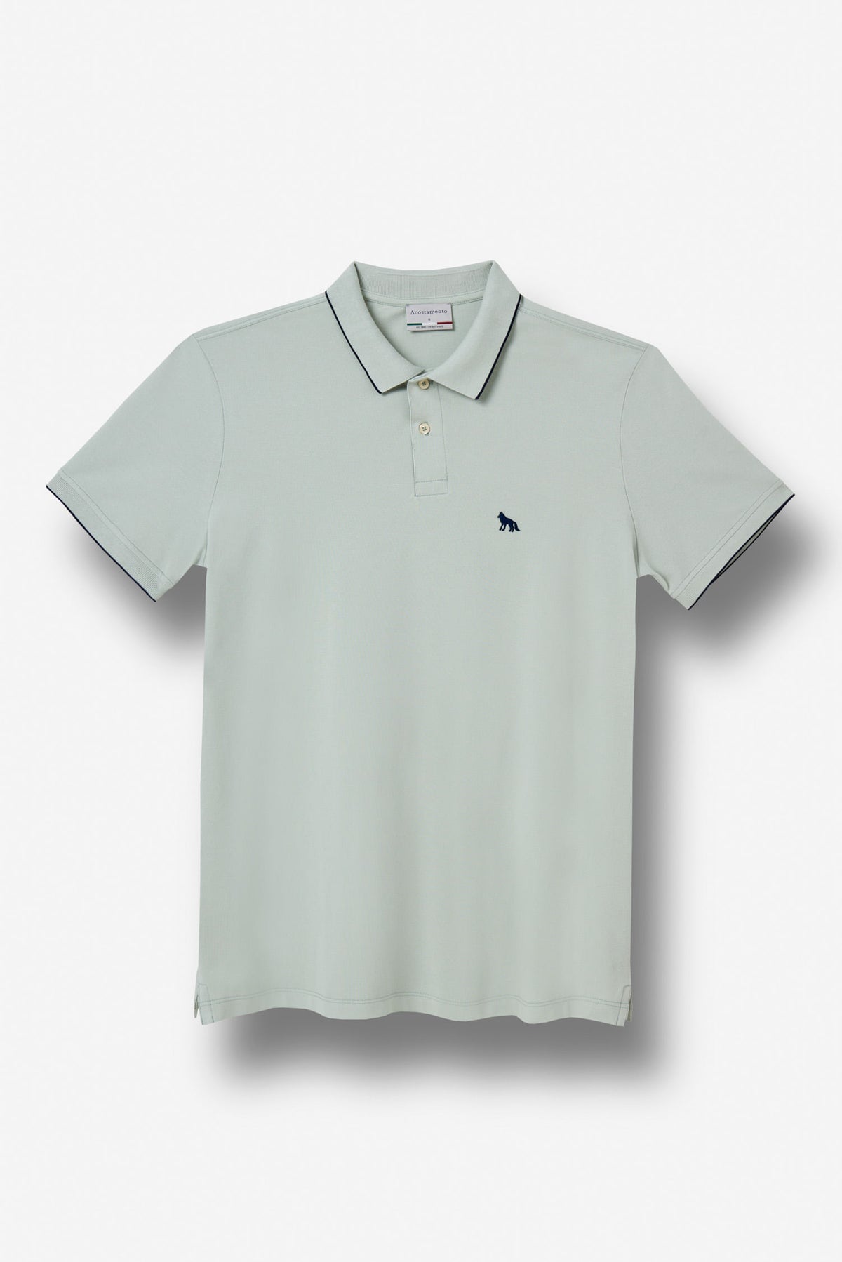 Polo Básica Bordado Masculina Acostamento Verde Cidreira