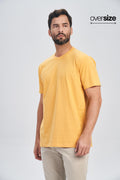 Camiseta Lettering Lateral Masculina Oversize Acostamento Amarelo Malta