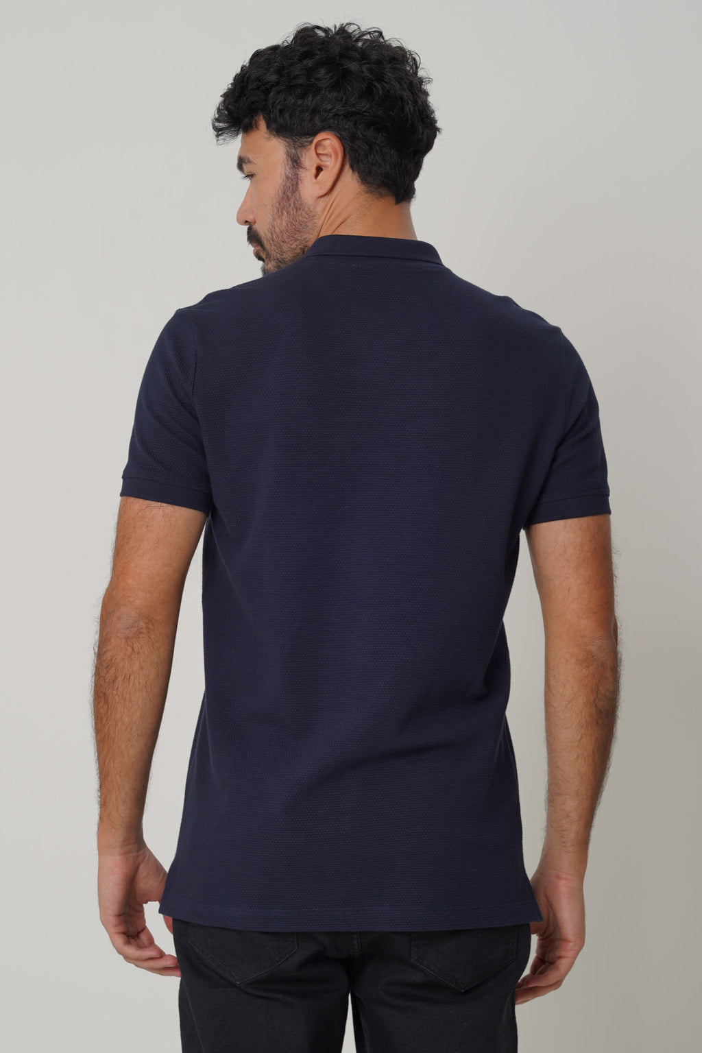 Polo Bordada Signature Masculina Acostamento Marinho